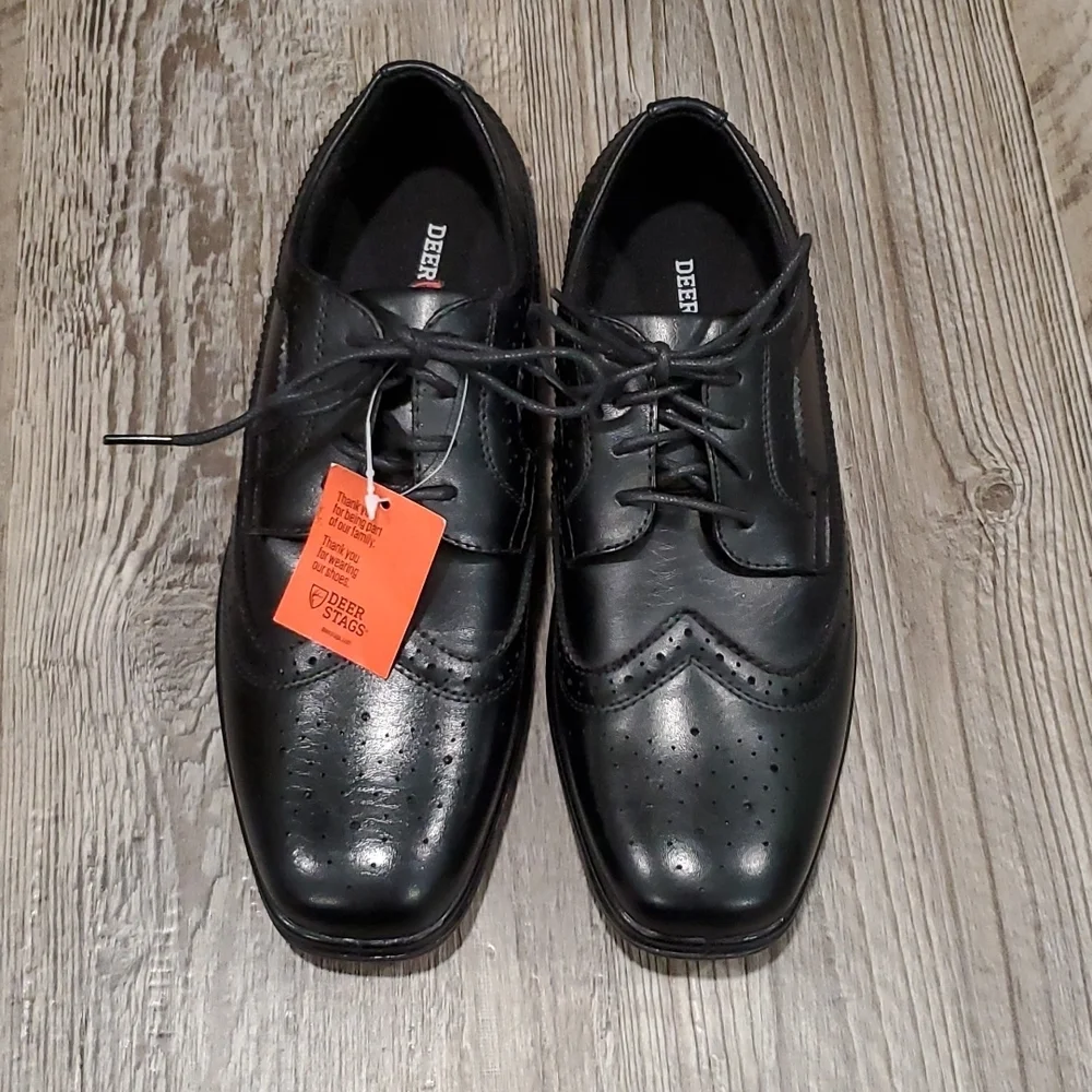 Deer Stags Tribute Wing Tip Comfort Oxford Dress Shoes Size 5.5